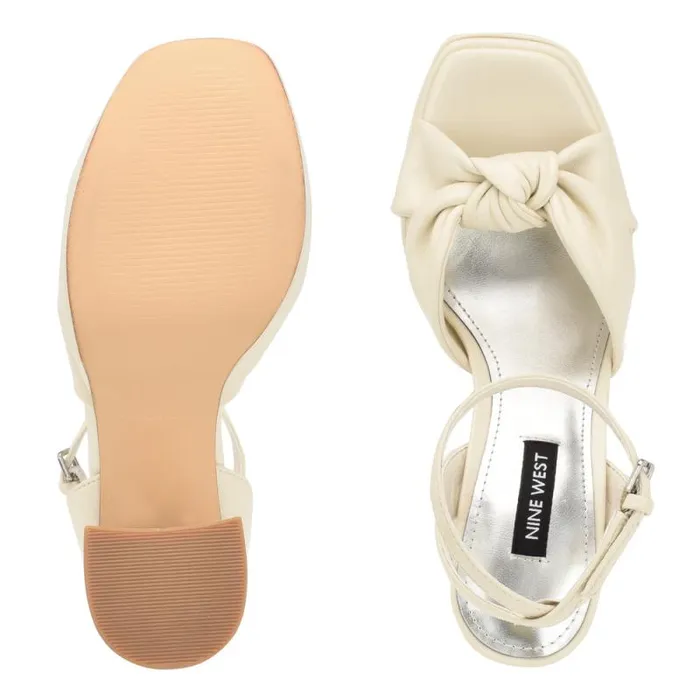 Vivid Platform Sandals Chic Cream Women Nine West Heels