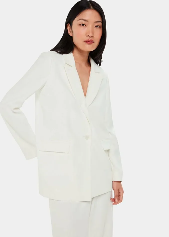 Whistles Andie Wedding Blazer Ivorymulti Women Coats and Jackets