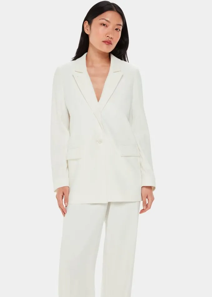 Whistles Andie Wedding Blazer Ivorymulti Women Coats and Jackets