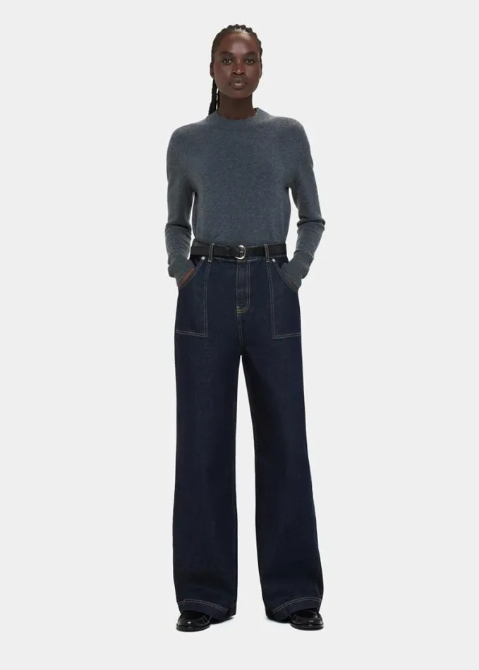 Whistles Authentic Raya Straight Jean Dark Denim Women Jeans