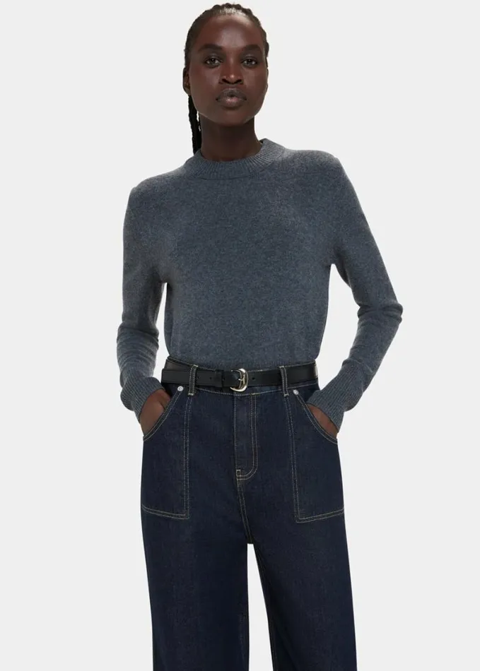 Whistles Authentic Raya Straight Jean Dark Denim Women Jeans