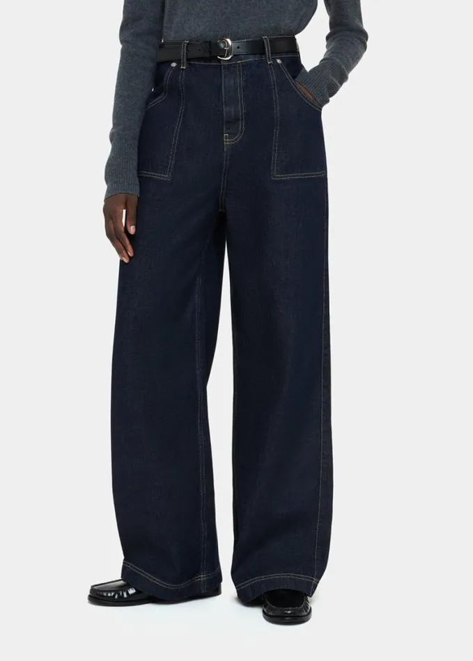 Whistles Authentic Raya Straight Jean Dark Denim Women Jeans