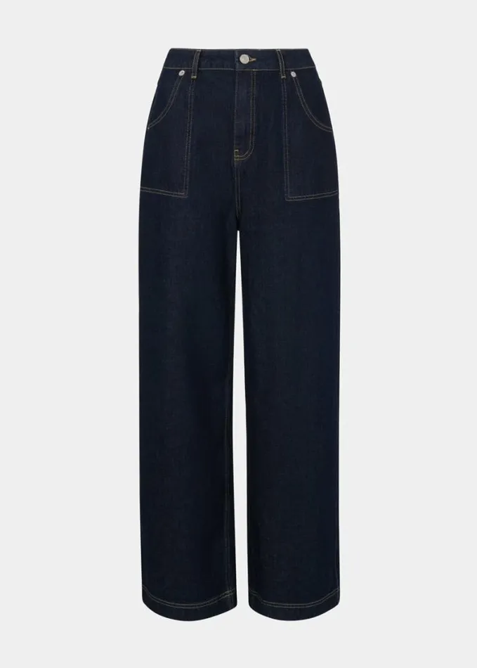 Whistles Authentic Raya Straight Jean Dark Denim Women Jeans
