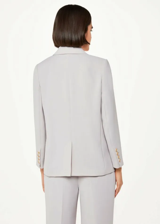 Whistles Crepe Boyfriend Blazer Neutral Women Coats and Jackets