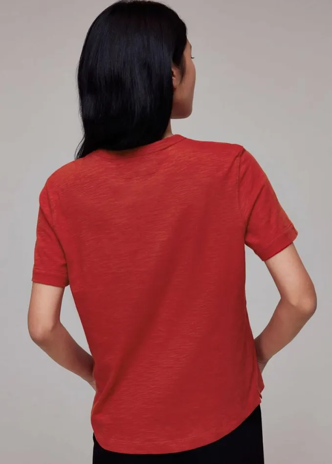 Whistles Emily Ultimate TShirt Red Women Tops