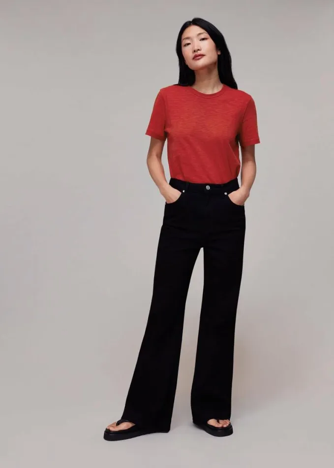 Whistles Emily Ultimate TShirt Red Women Tops