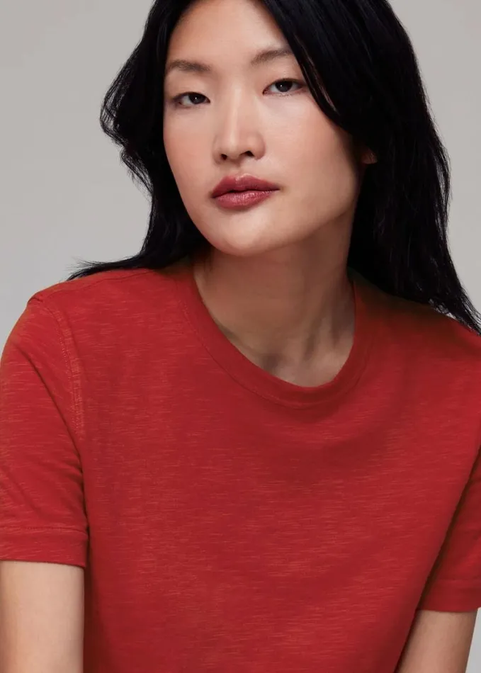 Whistles Emily Ultimate TShirt Red Women Tops