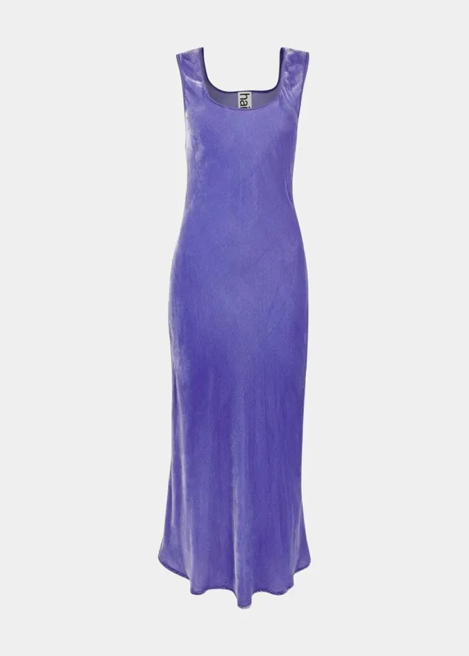 Whistles Hai Velvet Sienna Dress Purple Women Dresses