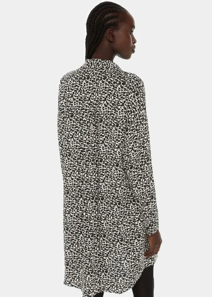 Whistles Helena Fuzzy Squares Dress Blackwhite Women Dresses