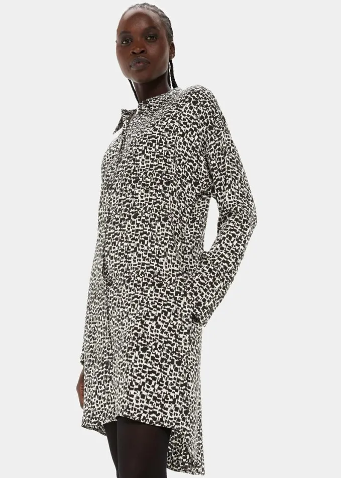Whistles Helena Fuzzy Squares Dress Blackwhite Women Dresses