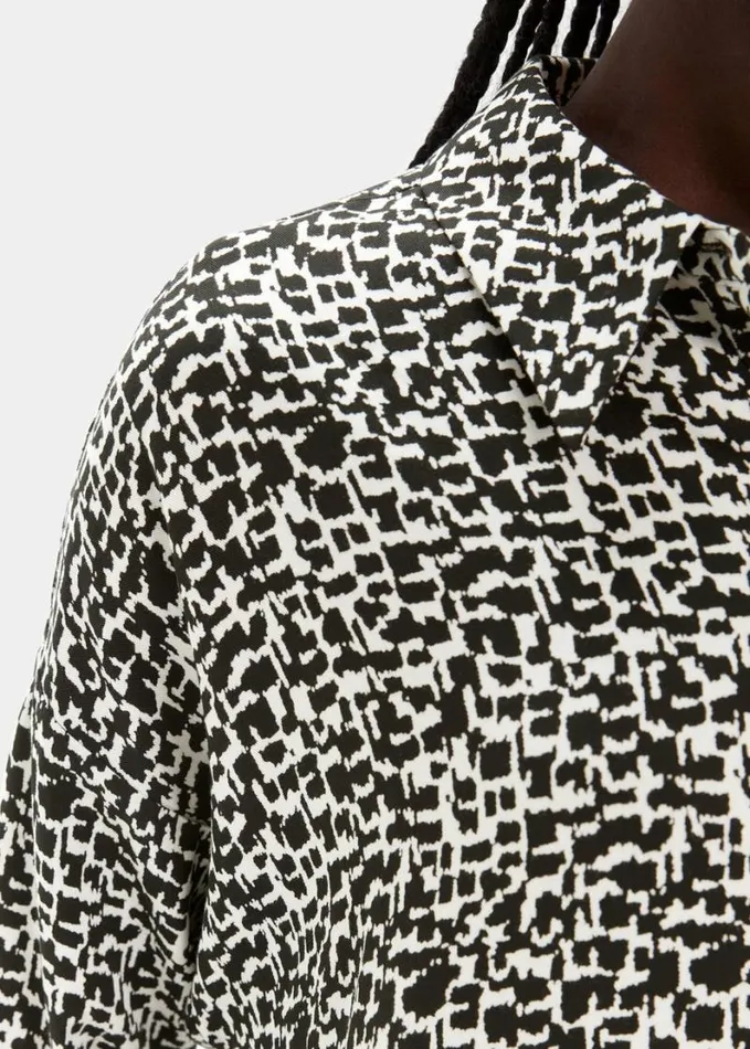 Whistles Helena Fuzzy Squares Dress Blackwhite Women Dresses