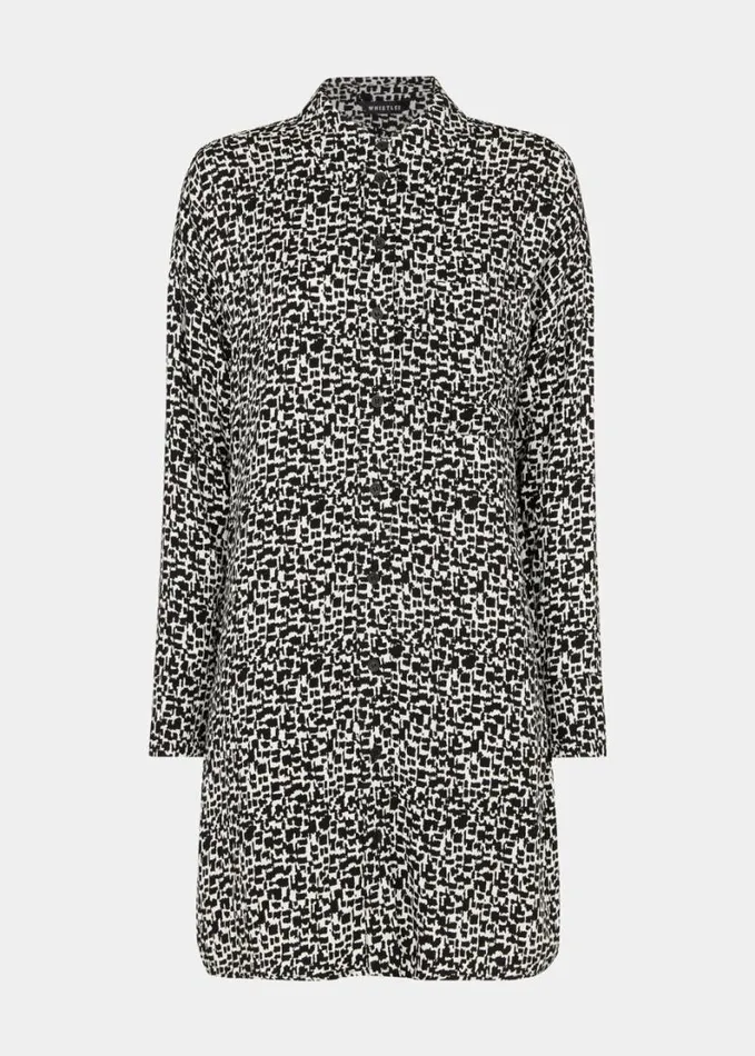 Whistles Helena Fuzzy Squares Dress Blackwhite Women Dresses
