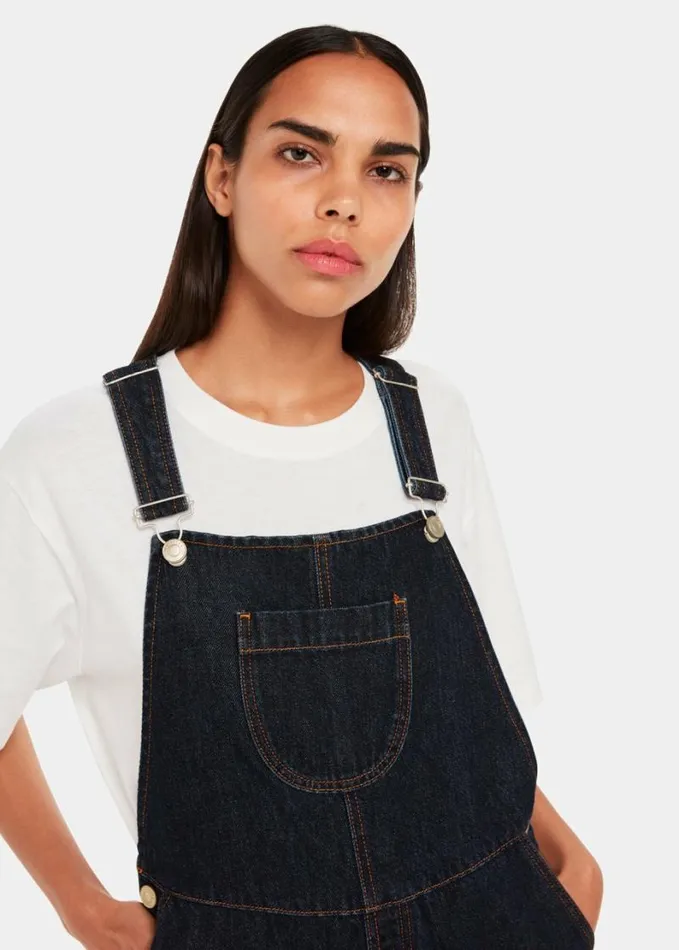Whistles Leni Dungaree Dark Denim Women Jumpsuits