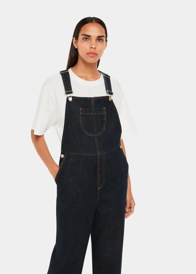 Whistles Leni Dungaree Dark Denim Women Jumpsuits