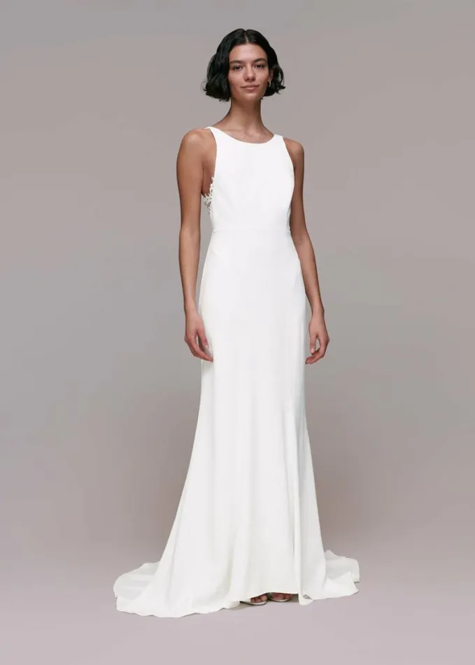 Whistles Lina Lace Insert Wedding Dress Ivory Women Dresses