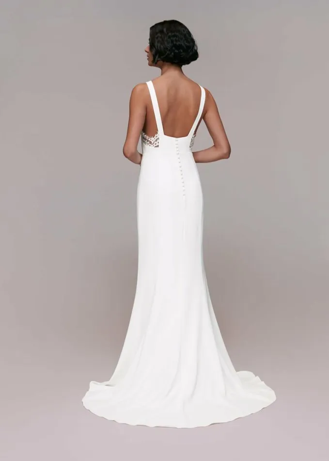 Whistles Lina Lace Insert Wedding Dress Ivory Women Dresses