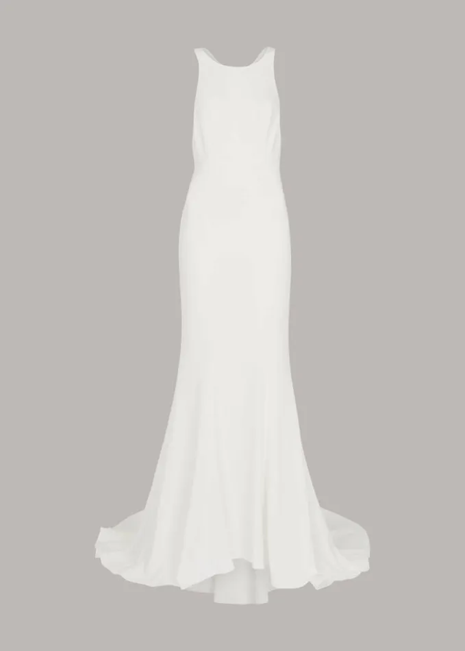Whistles Lina Lace Insert Wedding Dress Ivory Women Dresses