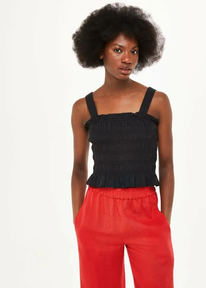 Whistles Linen Pocket Trouser Red Women Pants