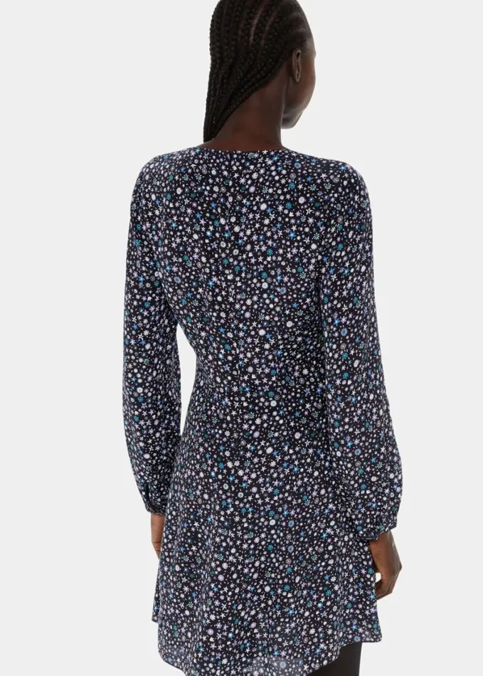 Whistles Painted Garden Dress Blackmulti Women Dresses