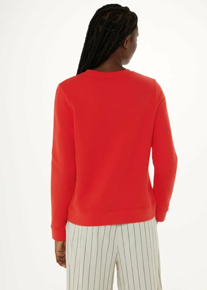 Whistles Paris Logo Sweat Red Women Tops