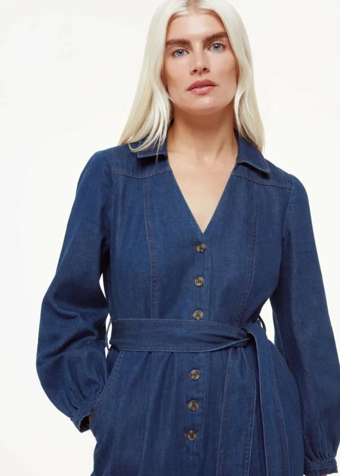 Whistles Petite Joni Denim Belted Jumpsuit Denim Women Petite Dresses and Jumpsuits Whistles Petite Joni Denim Belted Jumpsuit Denim Women Petite Dresses and Jumpsuits