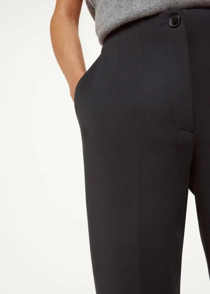 Whistles Petite Lila Ponte Trouser Black Women Petite Pants and Jeans