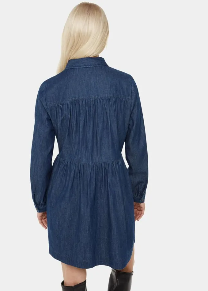 Whistles Petite Winnie Chambray Denim Dress Dark Denim Women Petite Dresses and Jumpsuits Whistles Petite Winnie Chambray Denim Dress Dark Denim Women Petite Dresses and Jumpsuits
