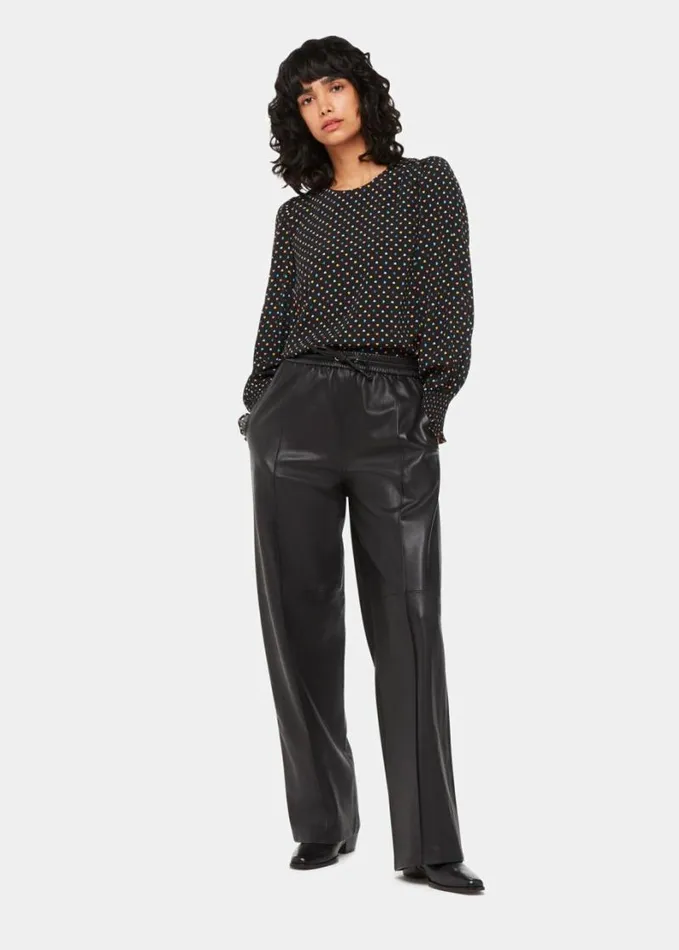Whistles Scattered Hearts Blouse Blackmulti Women Tops