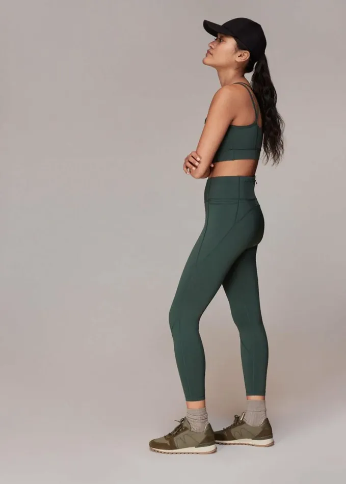 Whistles Sport Seamed Legging Khaki Women Pants