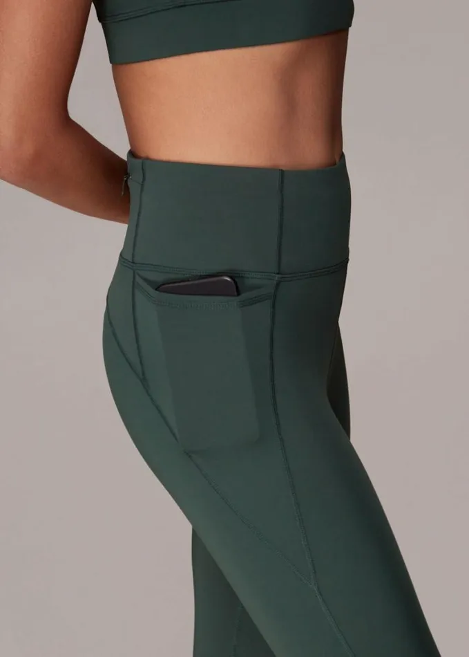 Whistles Sport Seamed Legging Khaki Women Pants