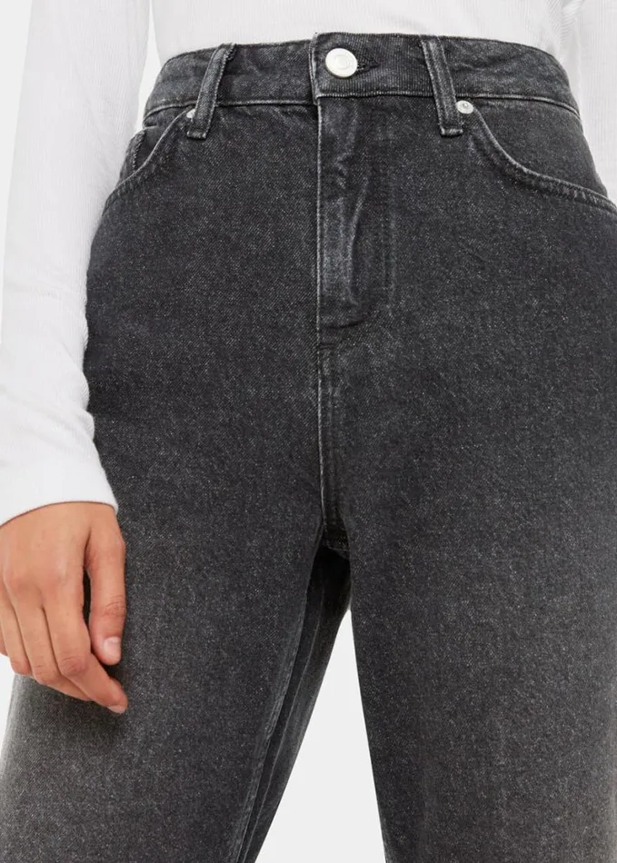 Whistles Straight Leg Full Length Jean Washed Black Women Jeans