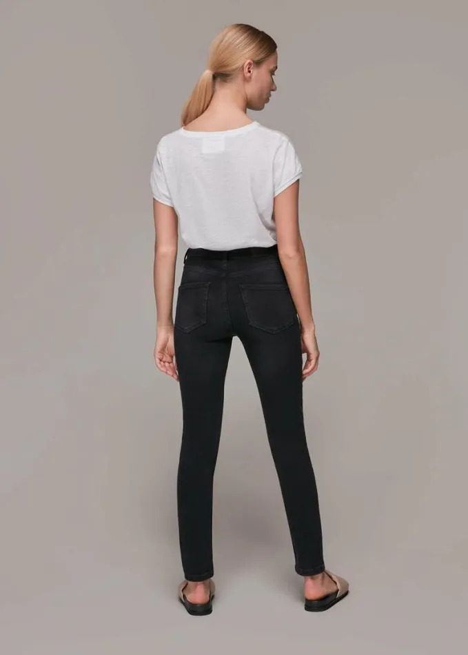 Whistles Stretch Sculpted Skinny Jean Black Women Jeans