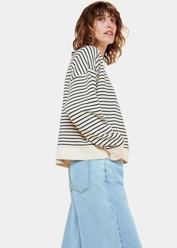 Whistles Stripe Sweat Ivorymulti Women Tops