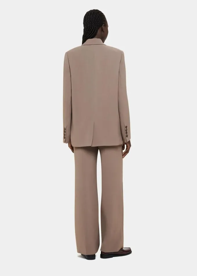 Whistles Ultimate Full Length Trouser Taupe Women Pants