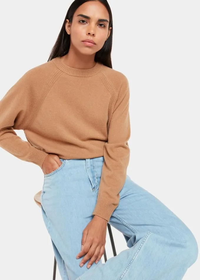 Whistles Wide Leg Cropped Jean Light Wash Women Jeans