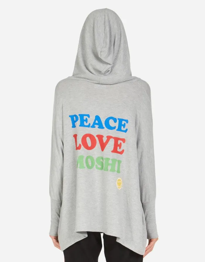 Wilma Peace Love Moshi Heather Grey Women Lauren Moshi Hoodies