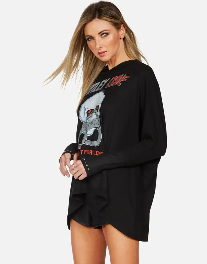 Wilma Too Fast For Love Black Women Lauren Moshi Hoodies