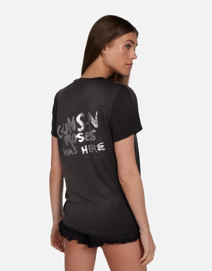 Wolf Guns N039 Roses Skull Black Haze Women Lauren Moshi Short Sleeve
