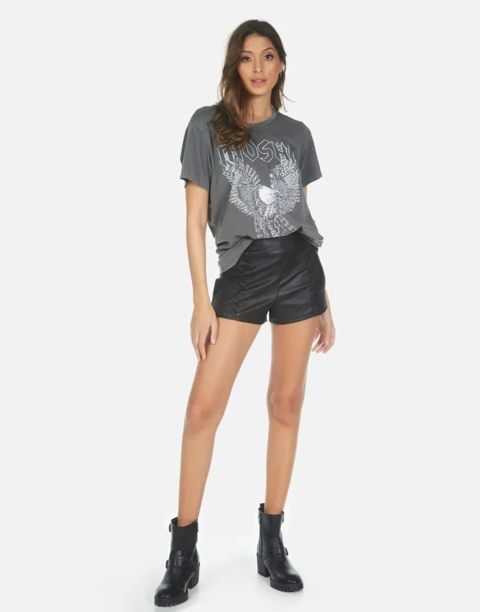 Wolf Moshi Eagle Pigment Black Women Lauren Moshi Short Sleeve