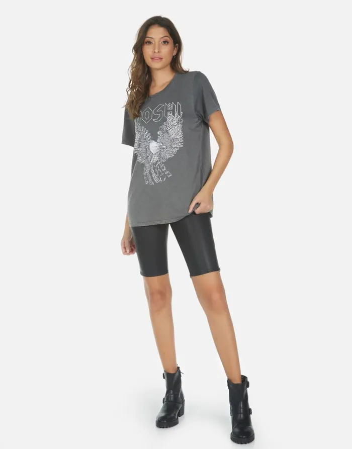 Wolf Moshi Eagle Pigment Black Women Lauren Moshi Short Sleeve
