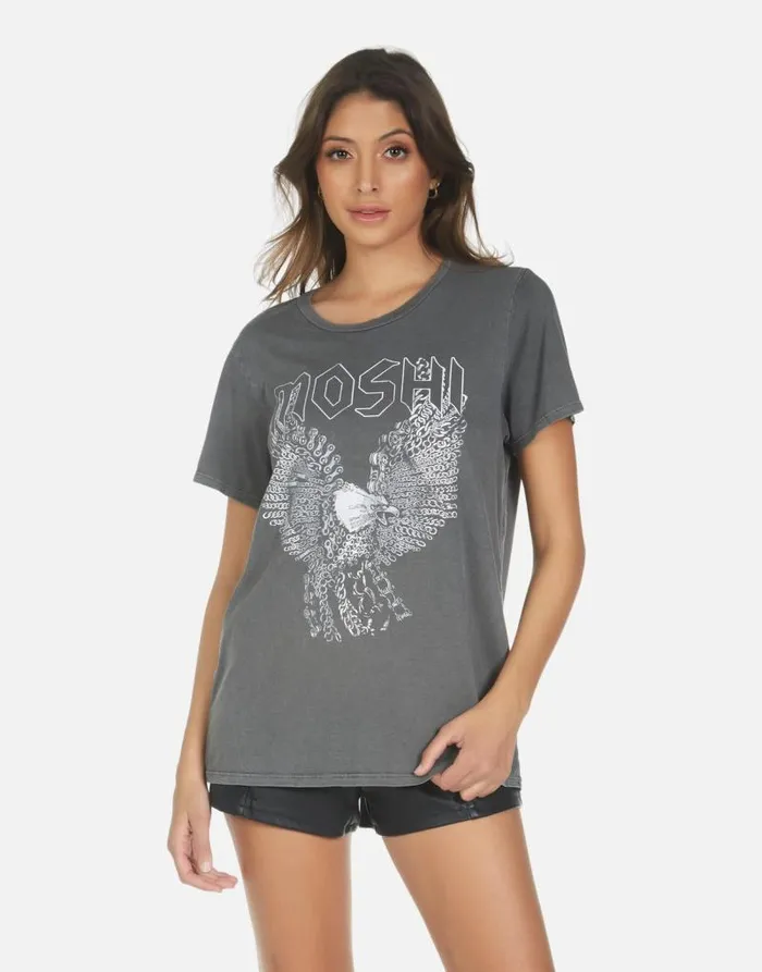 Wolf Moshi Eagle Pigment Black Women Lauren Moshi Short Sleeve