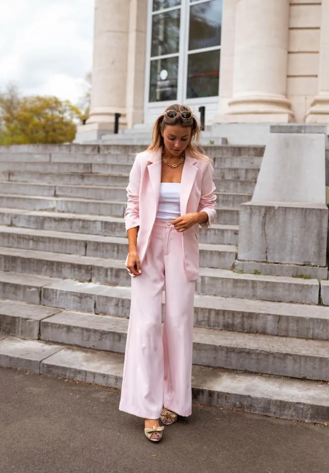 Women039s Clothing Blazers Easy Clothes Powder Pink Aurore Blazer