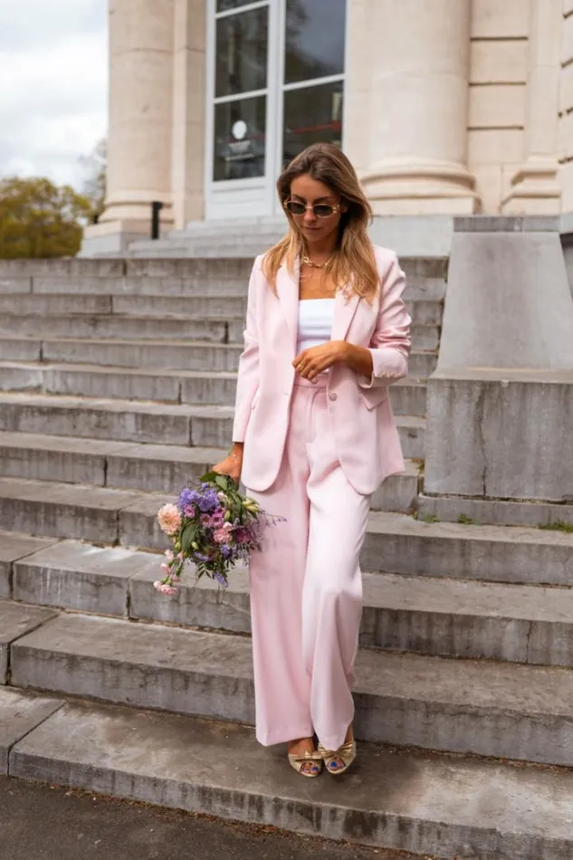 Women039s Clothing Blazers Easy Clothes Powder Pink Aurore Blazer