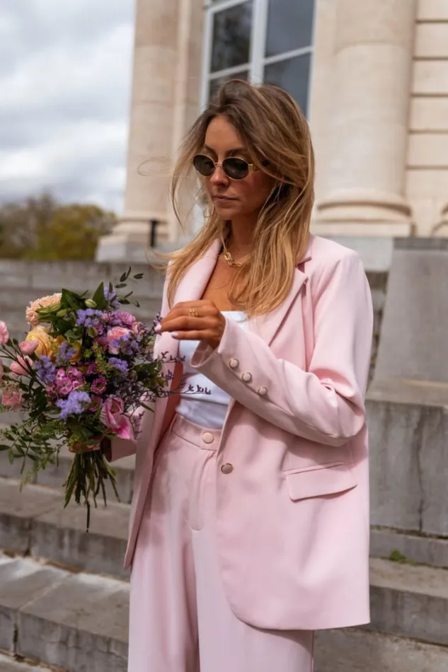 Women039s Clothing Blazers Easy Clothes Powder Pink Aurore Blazer