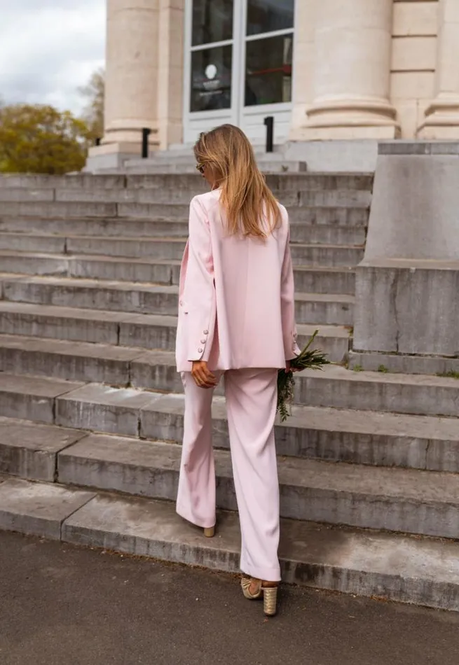 Women039s Clothing Blazers Easy Clothes Powder Pink Aurore Blazer