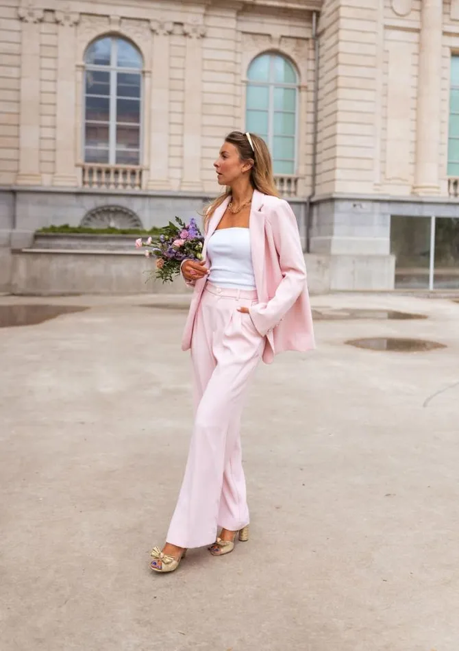 Women039s Clothing Blazers Easy Clothes Powder Pink Aurore Blazer