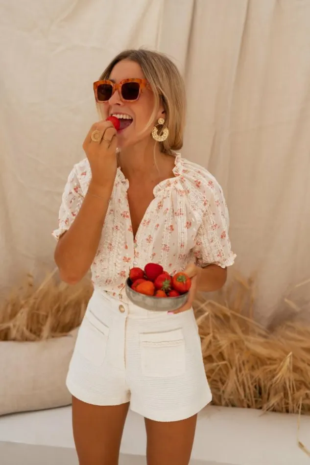 Women039s Clothing Blouses Easy Clothes Ecru Embroidered Carine Blouse
