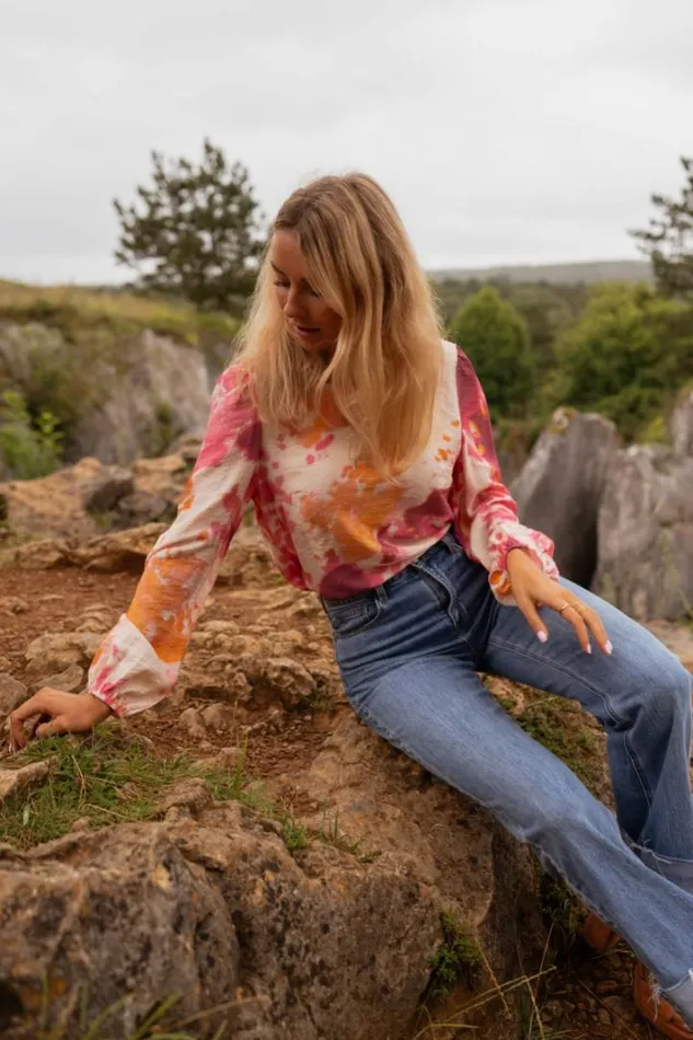 Women039s Clothing Blouses Easy Clothes Orange Patterned Eglantine Blouse Women039s Clothing Blouses Easy Clothes Orange Patterned Eglantine Blouse