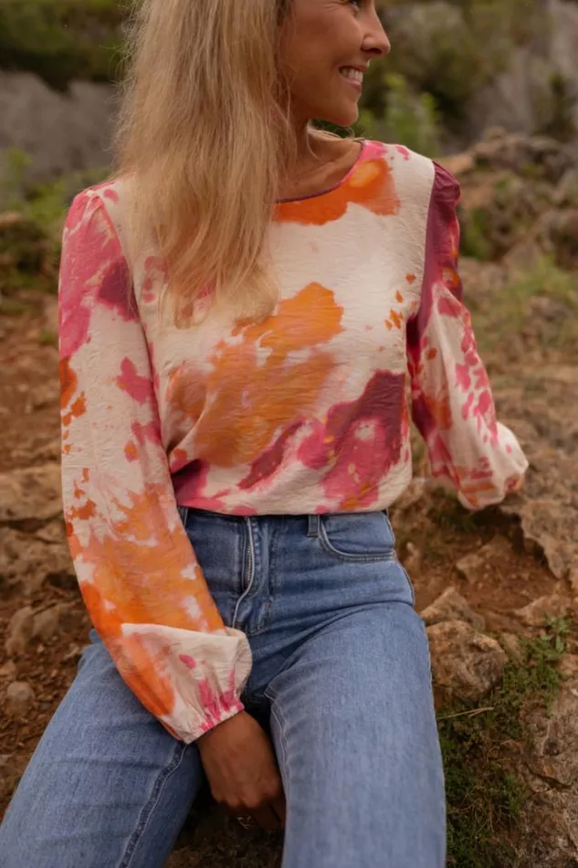 Women039s Clothing Blouses Easy Clothes Orange Patterned Eglantine Blouse Women039s Clothing Blouses Easy Clothes Orange Patterned Eglantine Blouse