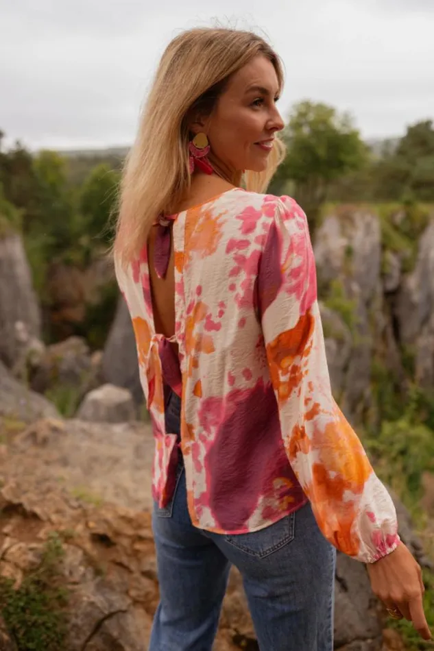 Women039s Clothing Blouses Easy Clothes Orange Patterned Eglantine Blouse Women039s Clothing Blouses Easy Clothes Orange Patterned Eglantine Blouse